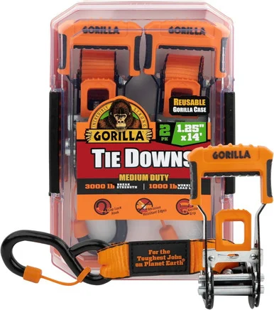 Gorilla 93002E 2pk 1.25x14 Ratchet Strap