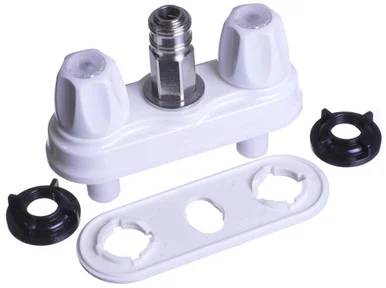 Thetford 94140 Faucet 4" On-Center with 1/2" Quick Disconnect Polar White