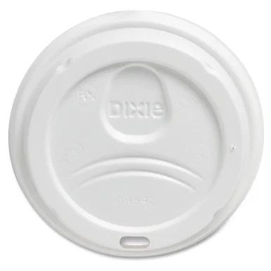 Dixie Foods Perfect Touch Cup White Plastic Lids - Dome - Plastic - 50 / Carton - White (9542500dxct)