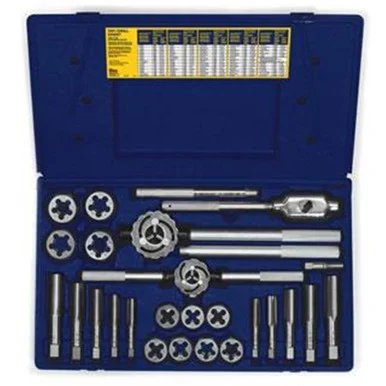 Hanson 97094ZR 25 Pc. Fractional Tap And Hex Die Set