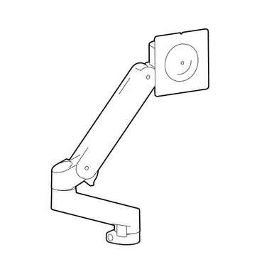 Ergotron Mounting Arm for Monitor, Mounting Collar, Mounting Pole, Display Screen, LCD Display, Monitor Mount - White (98-734-290)