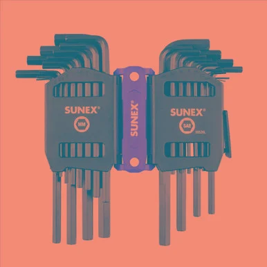 Sunex 98526L Sae/metric 26 Piece Long Arm Hex Key Set, 2mm-10mm, 0.05"-3/8"