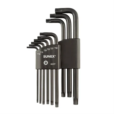 Sunex 9859TP Tamperproof Torx® Long Arm 9 Piece Magnetized Key Set, T10-t50