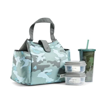 Fit & Fresh 989FF2827 Hip Camo Sage Lunch Bag