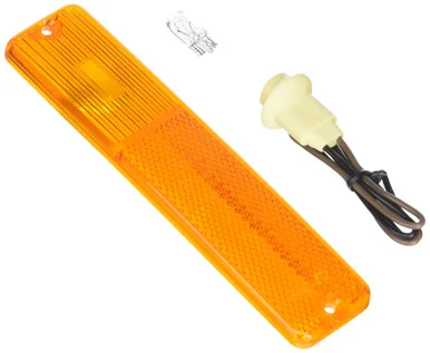 Crown Automotive Jeep Replacement Amber Side Marker Light Kit, Left or Right Front, w/ Clear Bulb & Wiring 994020K