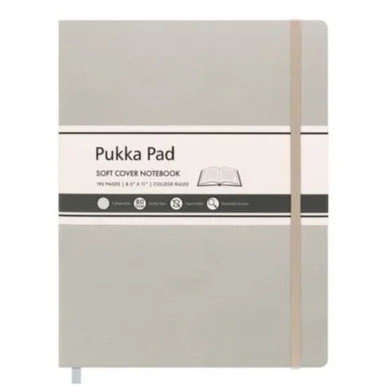 Pukka Pad 9943SIG Soft Cover Notebook, College Rule, Pebble Cover, (96) 11 X 8.5 Sheets
