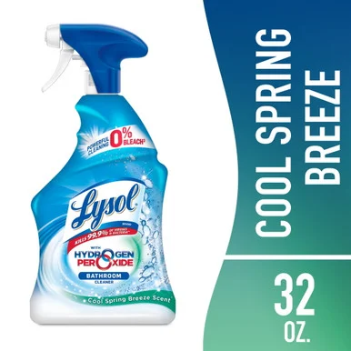 Reckitt Benckiser 99828EA Bathroom Cleaner With Hydrogen Peroxide, Cool Spring Breeze, 32 Oz Trigger Spray Bottle