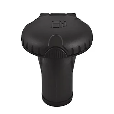 Attwood Marine 99DFPVSB1S Attwood Deck Fills F/pressure Relief Systems - Straight Body - Scalloped Black Plastic Cap