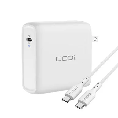 CODi 100W Wall USB-C Charger with USB2.0 EPR Braided Cable A01118