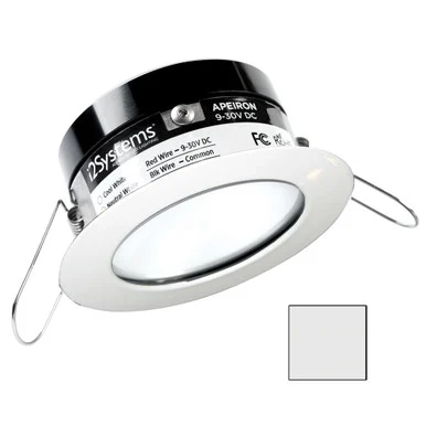 i2systems A503-31AAG Apeiron Pro A503 - 3w Spring Mount Light - Round - Cool White - White Finish