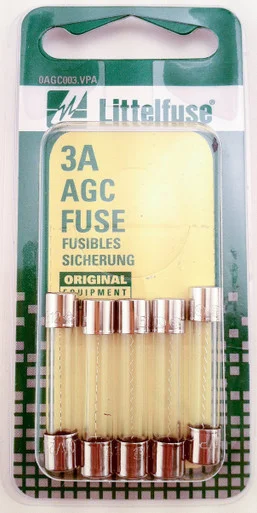 Littelfuse AGC3BP AGC Glass Cartridge Fuse - 3a