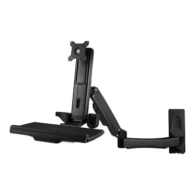 Amer AMR1AWSL-B Mounting Arm for Computer, Workstation, Keyboard, Mouse, Monitor - Black