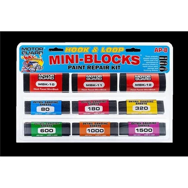 Motor Guard AP-8 Mini-Block Paint Repair Kit Hook & Loop