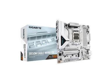 GIGABYTE Ultra Durable B850M EAGLE WIFI6E ICE Gaming Desktop Motherboard - AMD B850 Chipset - Socket AM5 - ATX (b850meaglewf6eice)
