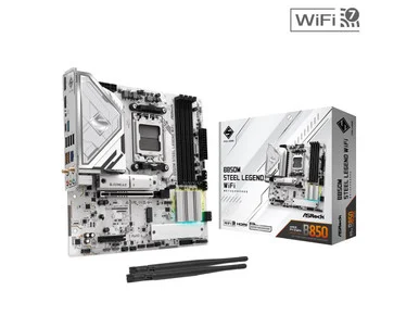 ASRock B850MSteelLegendWiFi B850M Steel Legend WiFi Micro-ATX Motherboard