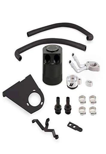 Mishimoto MMBCCF2D17BE Baffled oil catch can kit for Ford Powerstroke 2017+ 6.7L
