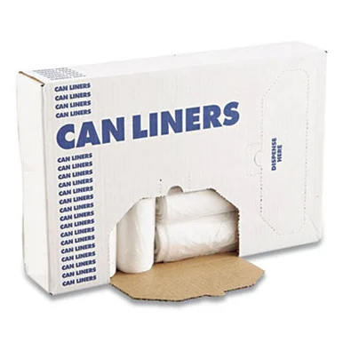 Boardwalk BWKRH4048S High Density Industrial Can Liners Coreless Rolls, 45 Gal, 16 Microns, 40 X 48, Natural, 10 Rolls Of 25 Bags - daily office solutions