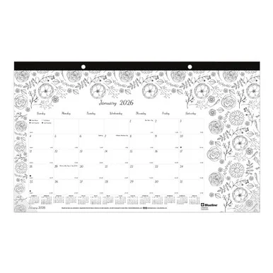 Blueline DoodlePlan Compact Desk Pad - Botanica (c2917001) C2917001_35_5