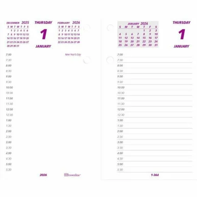 Brownline Daily Calendar Pad Refill 6" x 3-1/2" , English (c2r) C2R_35_5
