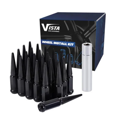 West Coast Wheel Accessories C5614LSPKB 14x1.5 6 Lug Spike Kt 111mm Lng Blk DPC5614LSPKB