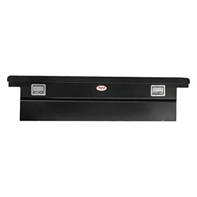 RKI C63LPB Single Lid Aluminum Low Profile Cross Box for Fullsize Trucks Black