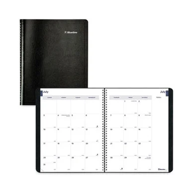Rediform CA701BLK Academic Monthly Planner, 11 X 8.5, Black Cover, 14-month: July 2025 To Aug 2026 CA701BLK_40_3