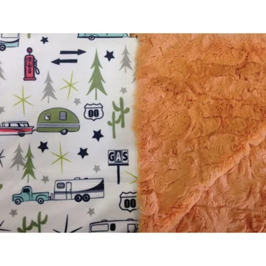 Camp Casual CC005RT Plush Throw Blanket – Road Trip