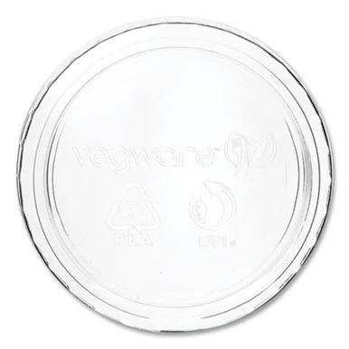 Vegware CF736 Portion Pot Lids, Fits 2 Oz To 4 Oz Portion Pots, Clear, 2,000/carton