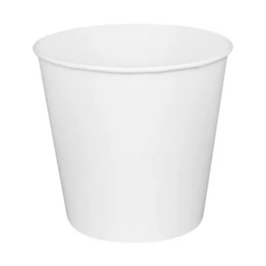 Karat CFB170W Food Bucket, 170 Oz, 8.9" Dia X 8.36"h, White, Paper, 150/carton