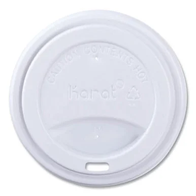 Karat By Lollicup CKDL516WPP Hot Cup Lids, Fits 10 Oz To 24 Oz Paper Hot Cups, Sipper Lid, White, 1,000/carton