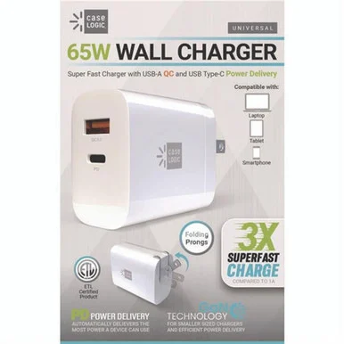 Bytech CLPDW6105WT Wall Charger, 60 W, White