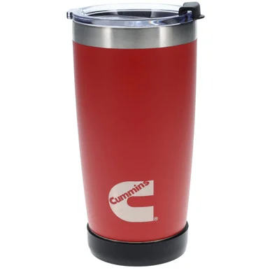 Cummins Red Matte 20oz Tumbler Cmn34734 - Stainless Steel Reusable Travel Coffee Mug Double Wall Insulated Thermal Coffee Mug Snap Seal - 20 Ounce