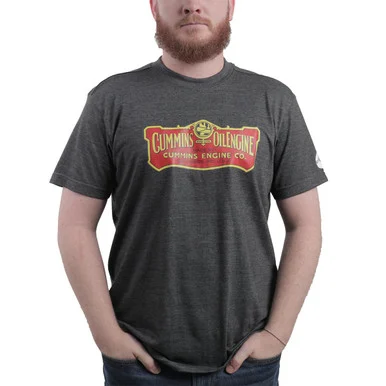 Cummins Shirt Cmn35133 Vintage Graphic T Shirts For Men And Women Crew Neck Trucker Apparel Oil Engine 1919 Retro Cummins Engine Co Logo-charcoal 3xl