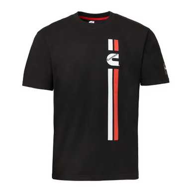 Cummins Cmn35235 Vertical Racing Stripes T Shirts For Men And Women Crew Neck Trucker Apparel Logo Black 2xl