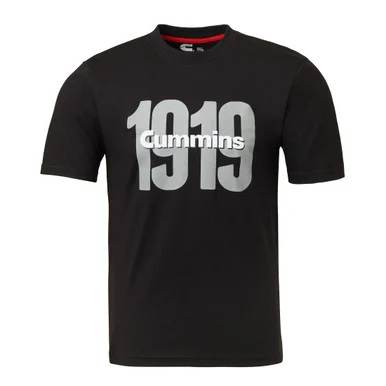 Cummins Cmn35242 Retro T Shirts For Men And Women Vintage 1919 Logo Crew Neck Trucker Apparel Black 2x