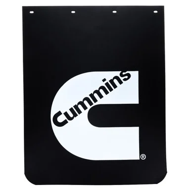 Cummins CMN5086 Rubber Mud Flap 24x30 Inch Semi Truck Splash Guard Diesel Fan Mud Flap For Semi Truck - Black