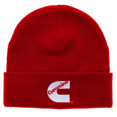 Cummins Unisex Winter Knit Beanie Hat Red Watch Cap Adult Size Cmn5089