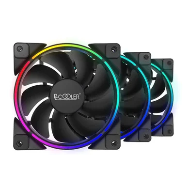 PCCooler CORONA3IN1FRGBKIT Corona 120mm Case Fan Kit 3-Pack Addressable RGB with Controller