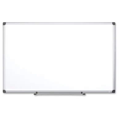 Bi-silque Platinum Plus Dry Erase Board - 96" Width X 48" Height - White Porcelain Surface - Silver Aluminum Frame - Film - Mount - 1 Each (cr1501170mv)