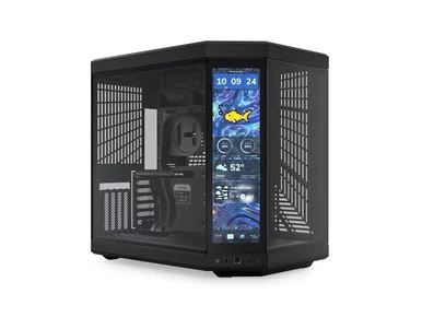 HYTE CSHYTEY70TTIBB Mid-Tower ATX Case Dual Chamber With Touchscreen Black