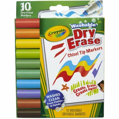 Crayola Washable Dura-Wedge Tip Dry-Erase Markers (cyo-587733)