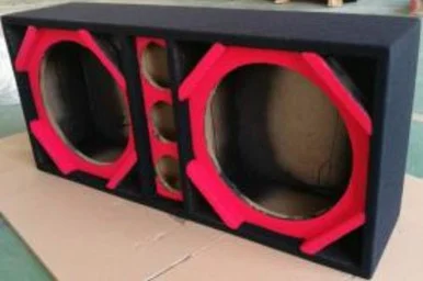 Deejayled D12T3RED Two 12-in Woofers Plus Three Tweeters Red Empty Chuchera Speaker Enclosure