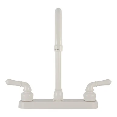 Dura Faucet DFPK330HCW J-spout Rv Kitchen Faucet White DFPK330HCWT