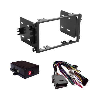Crux Interfacing Solutions DKGM15 Crux Onstar Radio Replacement Interface W/ Swc Retention Video Switcher & D. Din Dash Kit - Gm Clas