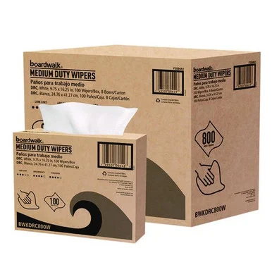 Boardwalk DRC800W Drc Wipers, 1-ply, 9.75 X 16.25, White, 100/box, 8 Boxes/carton