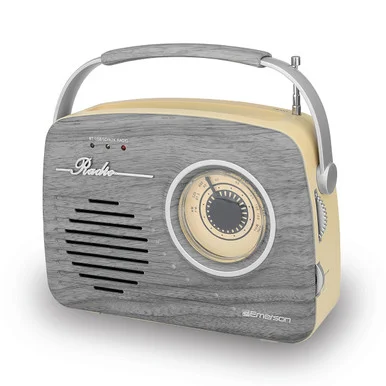 Emerson EAS-3002-GRAY Portable Bluetooth Retro Radio