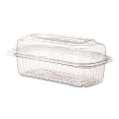 Eco Products EPLC96 Renewable And Compostable Clear Clamshell Hinged Food Containers, 9 X 6 X 3, Plastic, 80/pack, 3 Packs/carton