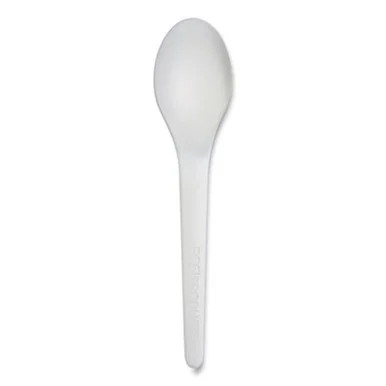 Eco Products EPS013W Plantware Compostable Cutlery, Spoon, 6", White, 1,000/carton