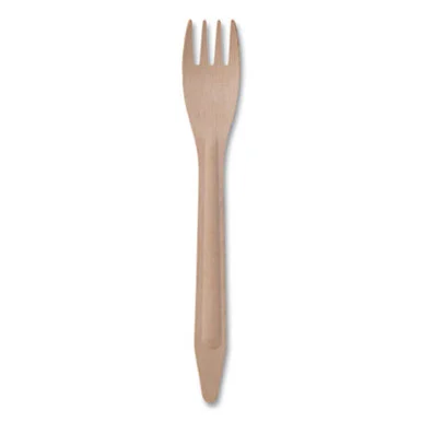 Eco Products EPS212W Wood Cutlery, Fork, Natural, 500/carton