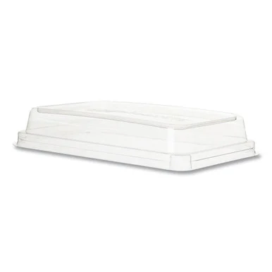 Eco Products EPSCRC107LIR Worldview 100% Recycled Content Lid, 10.82 X 10.71 X 1.83, Clear, Plastic, 200/carton